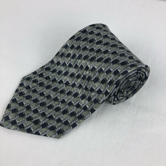 Barrington Mens Tie, Gray Silk - Picture 2 of 5